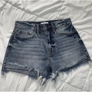 Pistola Shorts Womens size 26 Blue Light Wash Denim Stretch Cutoff